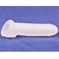  Penis Extender with Texture Inside, very soft and pliable, CLEAR FROSTED